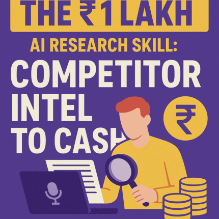 The ₹1 Lakh AI Research Skill: Competitor Intel to Cash